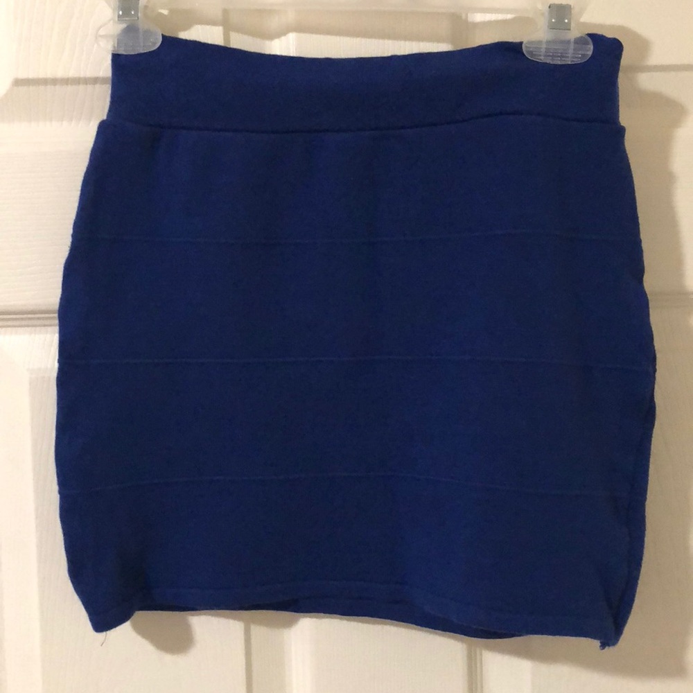 Cobalt blue bodycon skirt